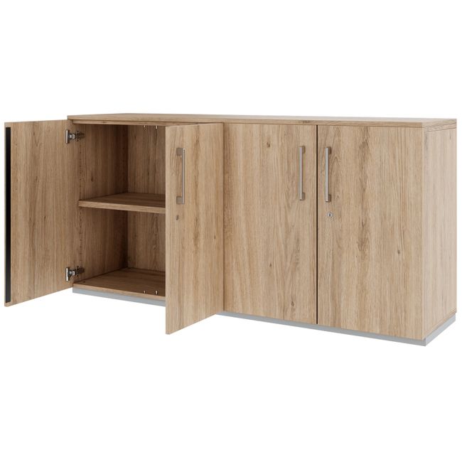 PRO Schrankwand | 2 OH, 1600 x 788 mm, Natureiche