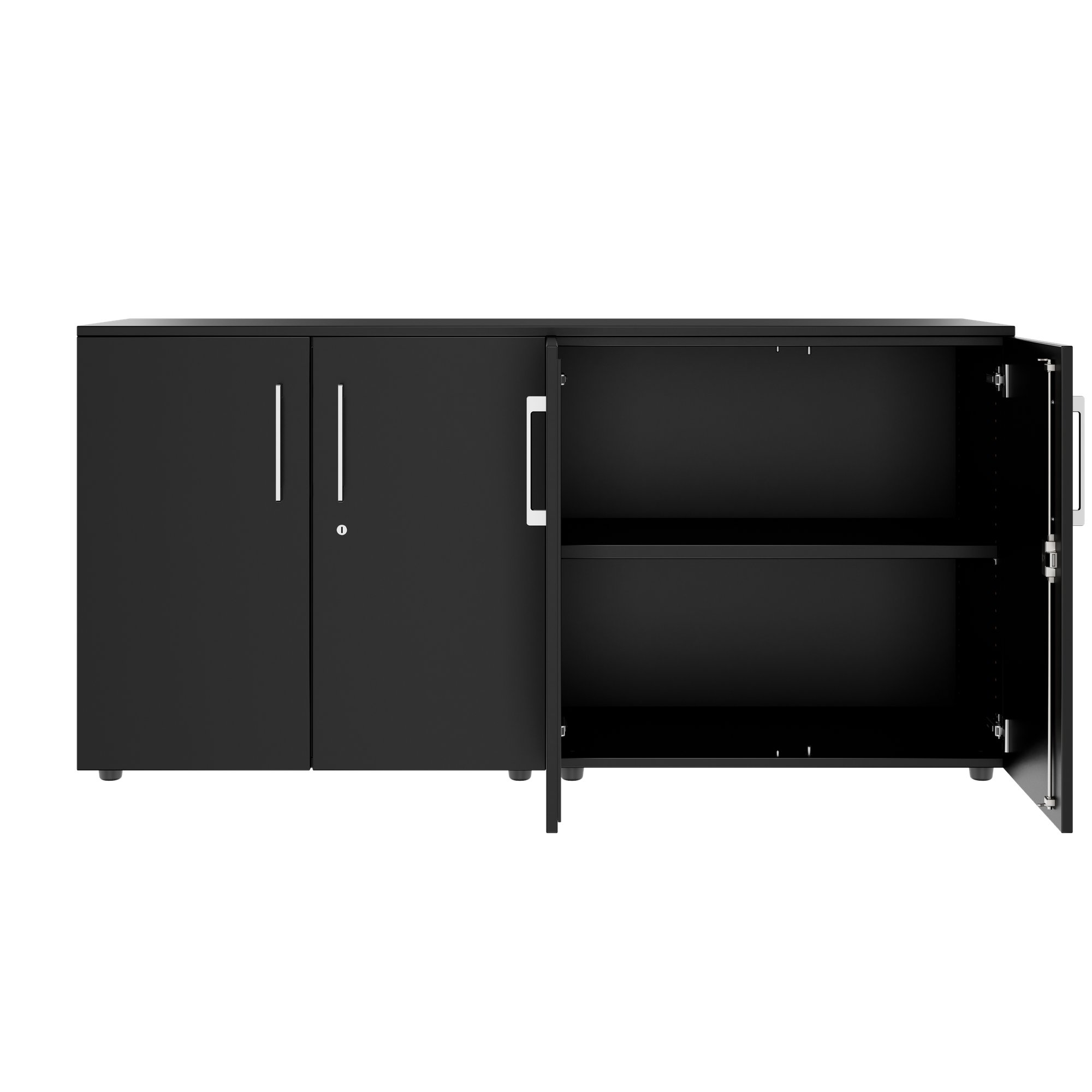 PRO Schrankwand | 2 OH, 1600 x 788 mm, Schwarz - 3 Main Image