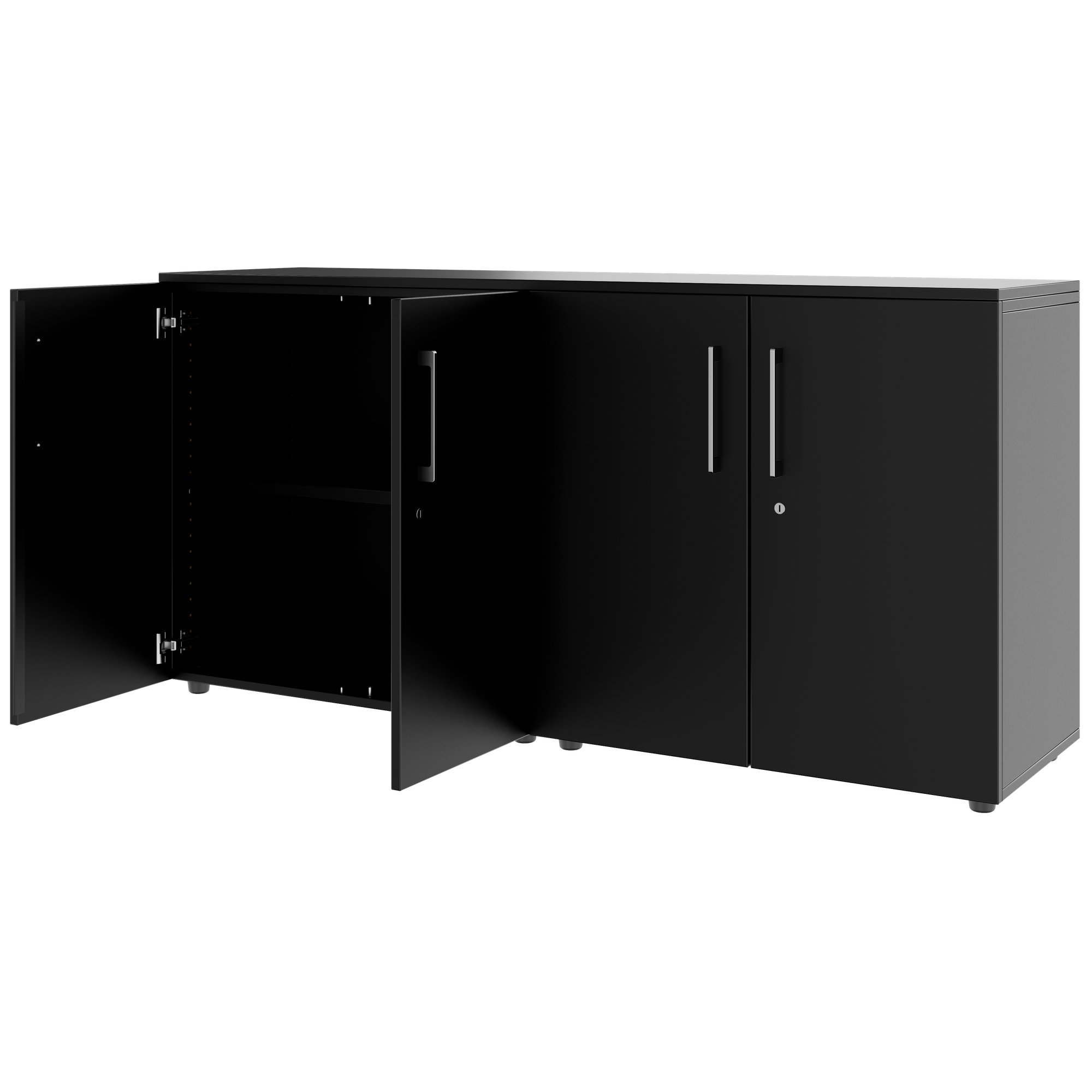 PRO Schrankwand | 2 OH, 1600 x 788 mm, Schwarz - 4 Main Image