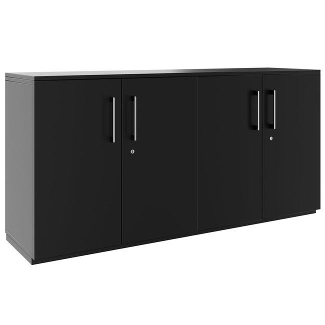PRO Schrankwand | 2 OH, 1600 x 788 mm, Schwarz PRO Schrankwand | 2 OH, 1600 x 788 mm, Schwarz