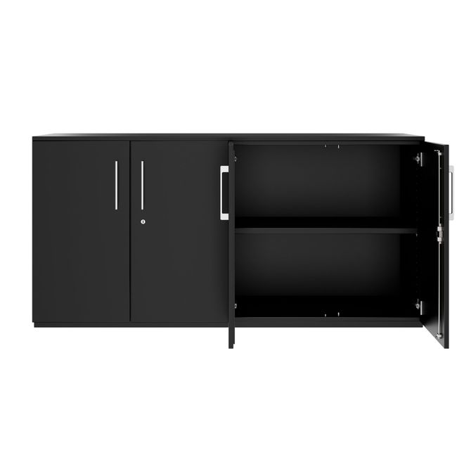 PRO Schrankwand | 2 OH, 1600 x 788 mm, Schwarz PRO Schrankwand | 2 OH, 1600 x 788 mm, Schwarz