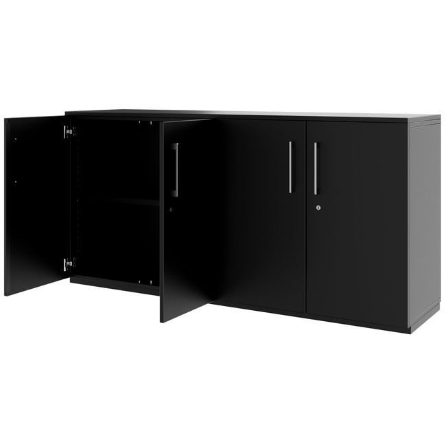 PRO Schrankwand | 2 OH, 1600 x 788 mm, Schwarz PRO Schrankwand | 2 OH, 1600 x 788 mm, Schwarz