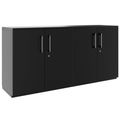 PRO Schrankwand | 2 OH, 1600 x 788 mm, Schwarz PRO Schrankwand | 2 OH, 1600 x 788 mm, Schwarz