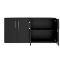 PRO Schrankwand | 2 OH, 1600 x 788 mm, Schwarz PRO Schrankwand | 2 OH, 1600 x 788 mm, Schwarz