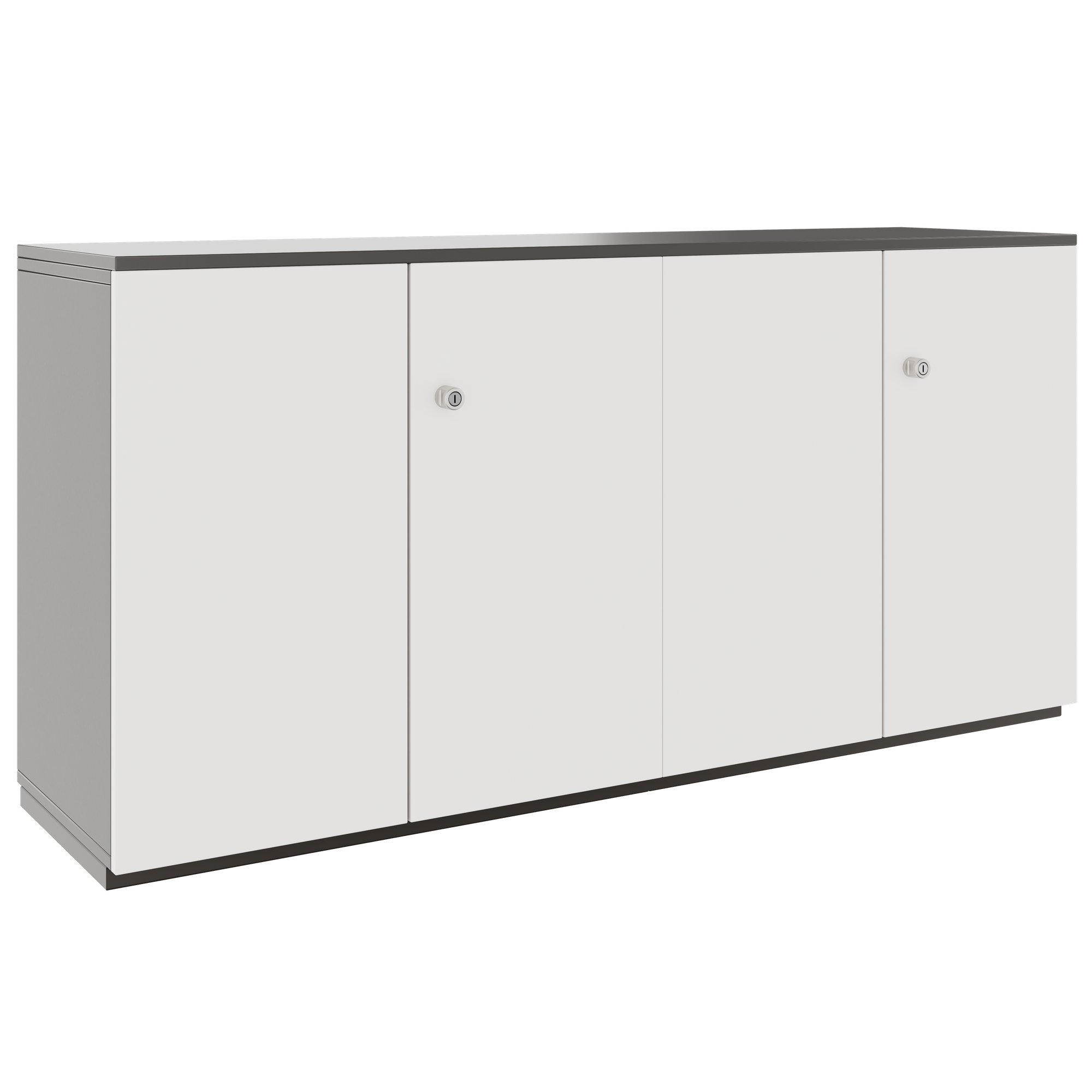 PRO Armoire murale | 2 OH, 1600 x 788 mm, graphite / blanc - 1 Main Image