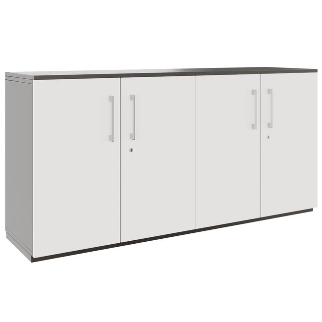 PRO Schrankwand | 2 OH, 1600 x 788 mm, Graphit / Weiß