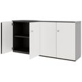 PRO Armoire murale | 2 OH, 1600 x 788 mm, graphite / blanc - 4 Thumbnail Image