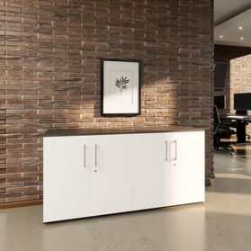 PRO Schrankwand | 2 OH, 1600 x 788 mm, Graphit / Weiß