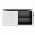 PRO Sideboard | 2 OH, 1600 x 860 mm, mit Glasplatte, Graphit / Weiß - 3 Thumbnail Image