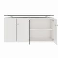 PRO Buffet | 2 OH, 1600 x 860 mm, avec plateau en verre, blanc - 3 Thumbnail Image
