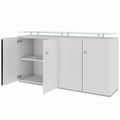 PRO Buffet | 2 oh, 1600 x 860 mm, avec plaque de verre, gris - 4 Thumbnail Image