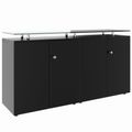 PRO Buffet | 2 oh, 1600 x 860 mm, avec plaque de verre, noir - 1 Thumbnail Image