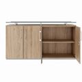 PRO Sideboard | 2 OH, 1600 x 860 mm, mit Glasplatte, Natureiche