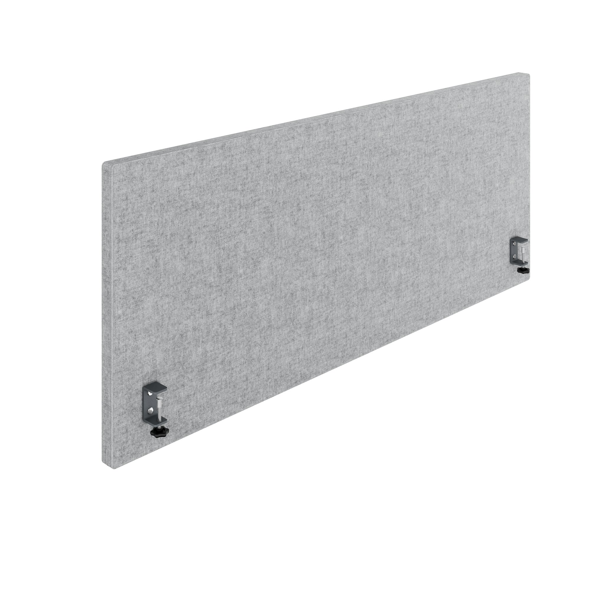 MILA Acoustic table partition | 1200 - 2000 mm, 650 mm high, velito light gray mottled - 1 Main Image