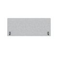 MILA Acoustic table partition | 1200 - 2000 mm, 650 mm high, velito light gray mottled - 2 Thumbnail Image