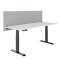 MILA Partition de table acoustique | 1200 - 2000 mm, 650 mm de haut, gris clair velito marbré - 5 Thumbnail Image