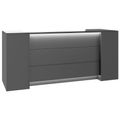NOVUM Empfangstheke | 2000 - 2400 mm, Multicolor-LED-Beleuchtung, Anthrazit NOVUM Empfangstheke | 2000 - 2400 mm, Multicolor-LED-Beleuchtung, Anthrazit