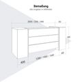 NOVUM Empfangstheke | 2000 - 2400 mm, Multicolor-LED-Beleuchtung, Anthrazit - 10 Thumbnail Image