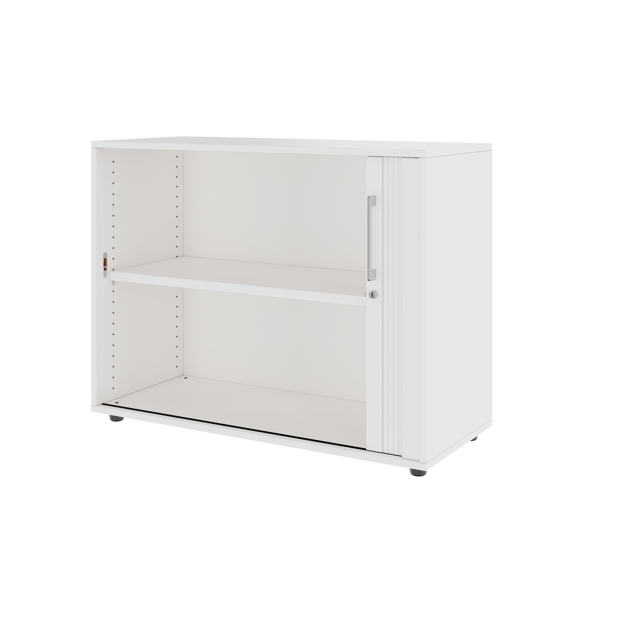 PRO Querrollladenschrank | 2 OH, 800 - 1600 x 770 mm, verleimter Korpus, Weiß - 4 Main Image