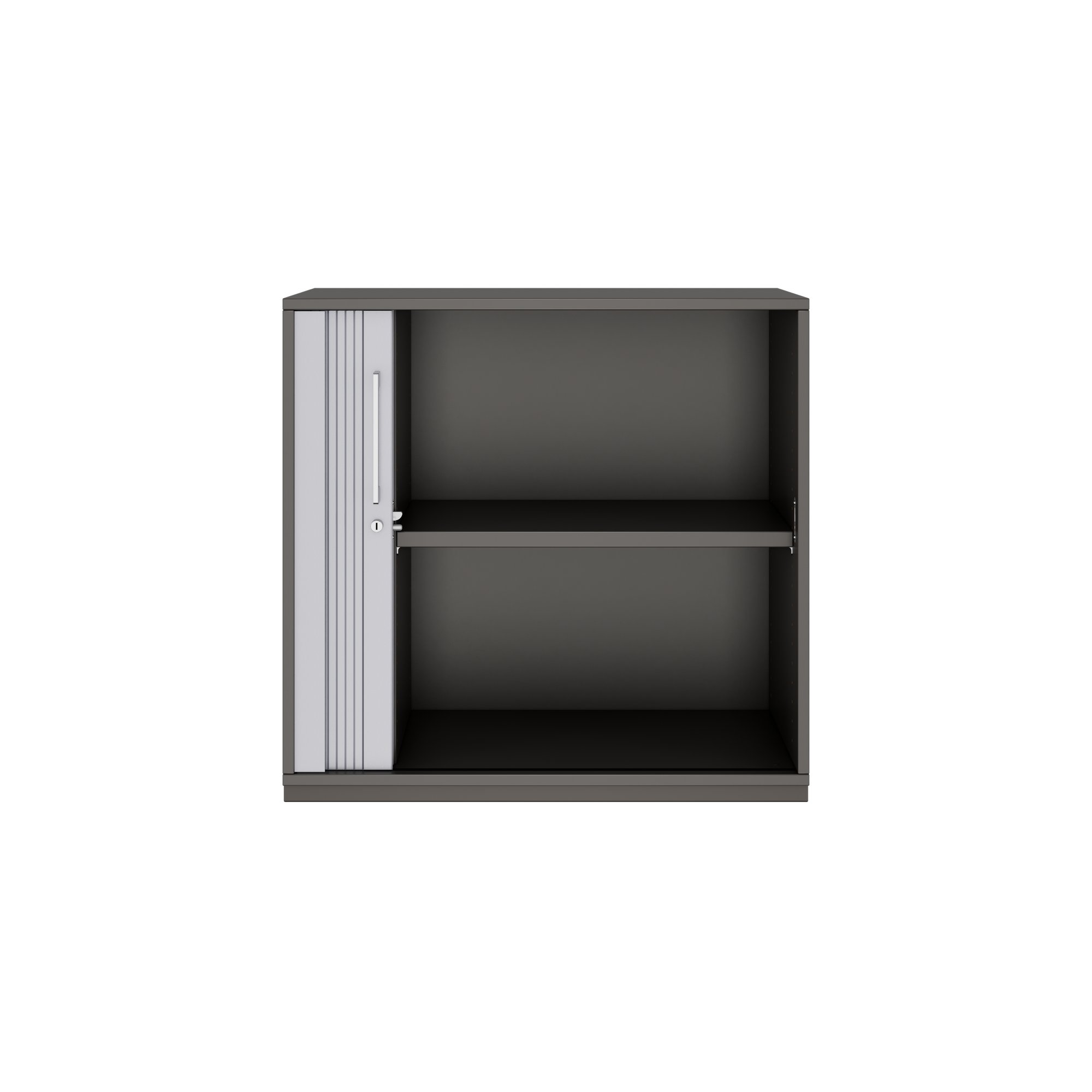 PRO Querrollladenschrank | 2 OH, 800 - 1600 x 770 mm, verleimter Korpus, Graphit - 3 Main Image