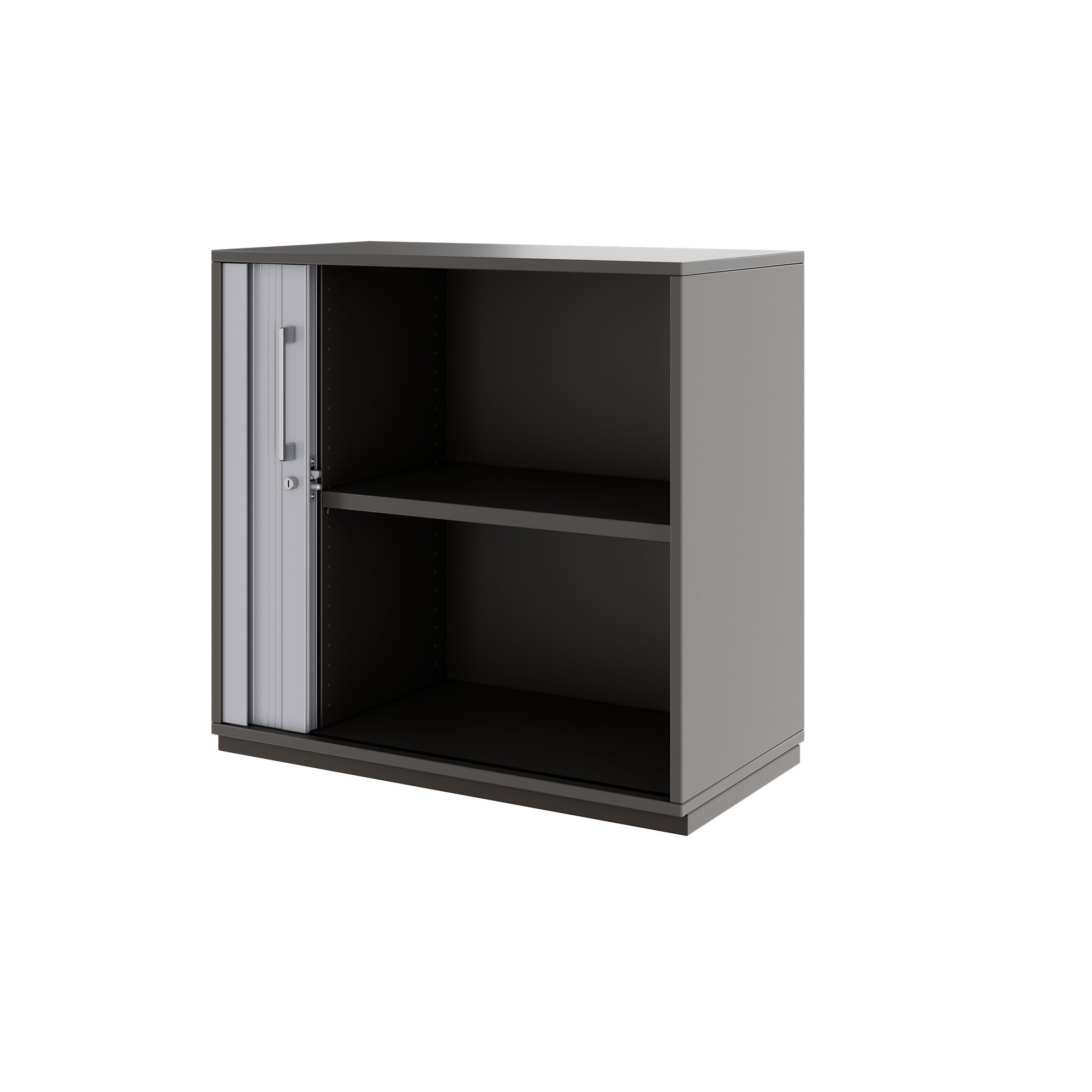 PRO Querrollladenschrank | 2 OH, 800 - 1600 x 770 mm, verleimter Korpus, Graphit - 4 Main Image