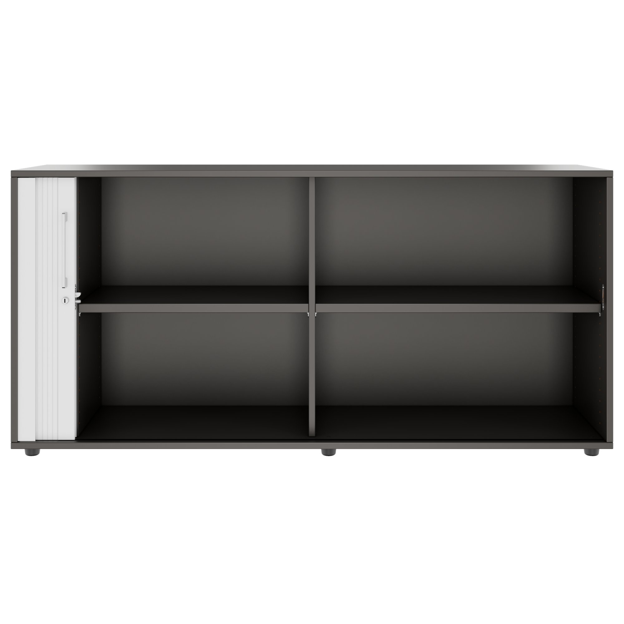 PRO Querrollladenschrank | 2 OH, 800 - 1600 x 770 mm, verleimter Korpus, Graphit - 3 Main Image