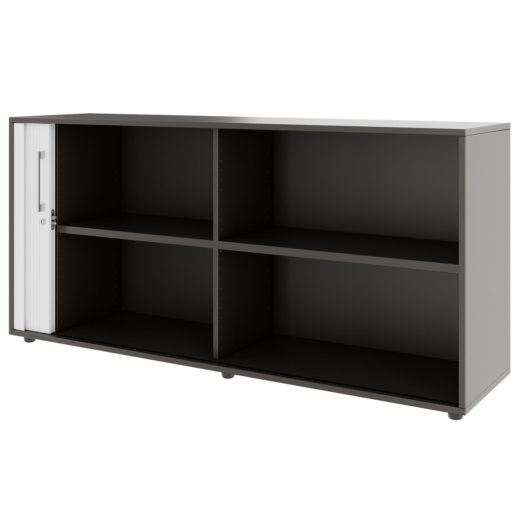 PRO Querrollladenschrank | 2 OH, 800 - 1600 x 770 mm, verleimter Korpus, Graphit - 4 Main Image