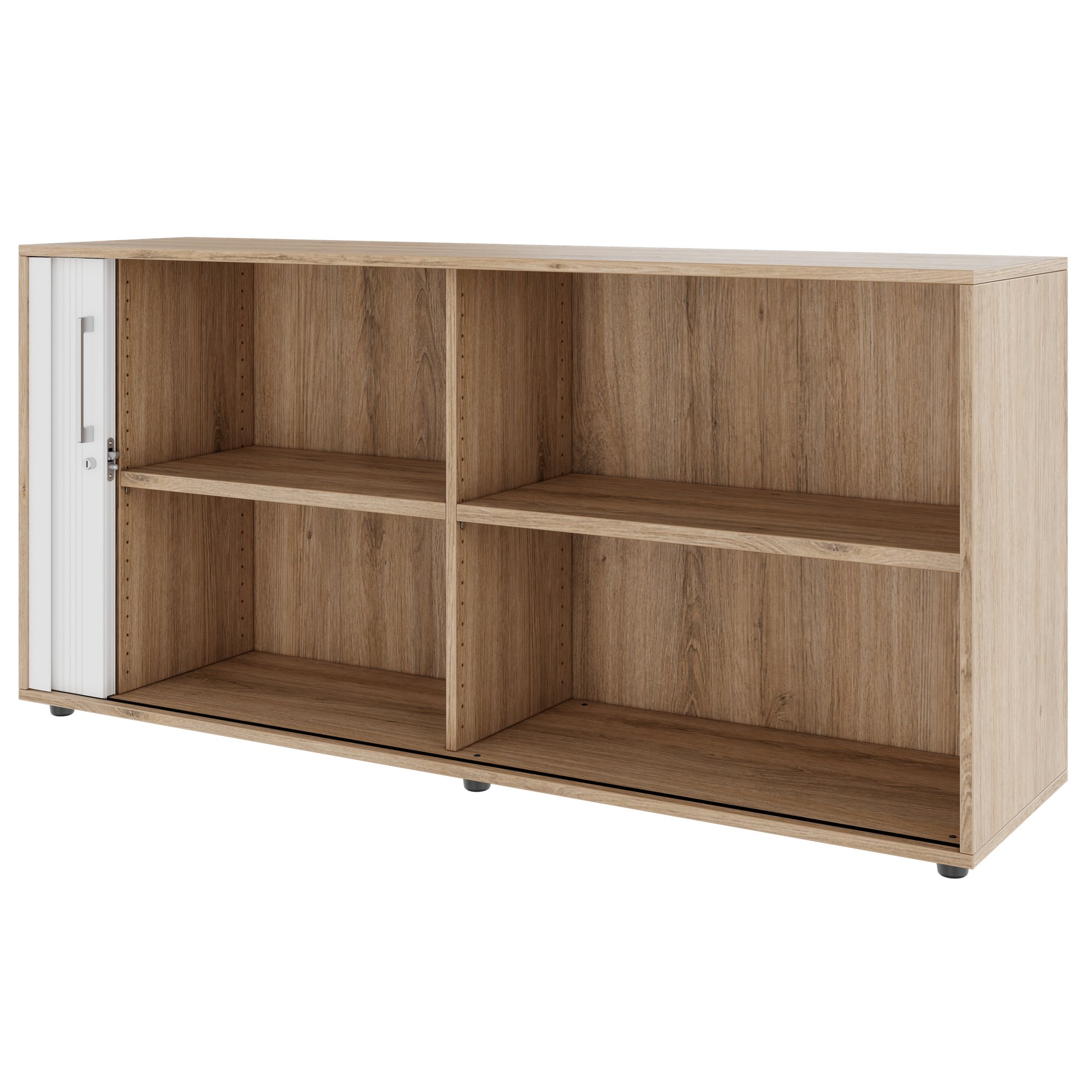 PRO Querrollladenschrank | 2 OH, 800 - 1600 x 770 mm, verleimter Korpus, Natureiche - 4 Main Image