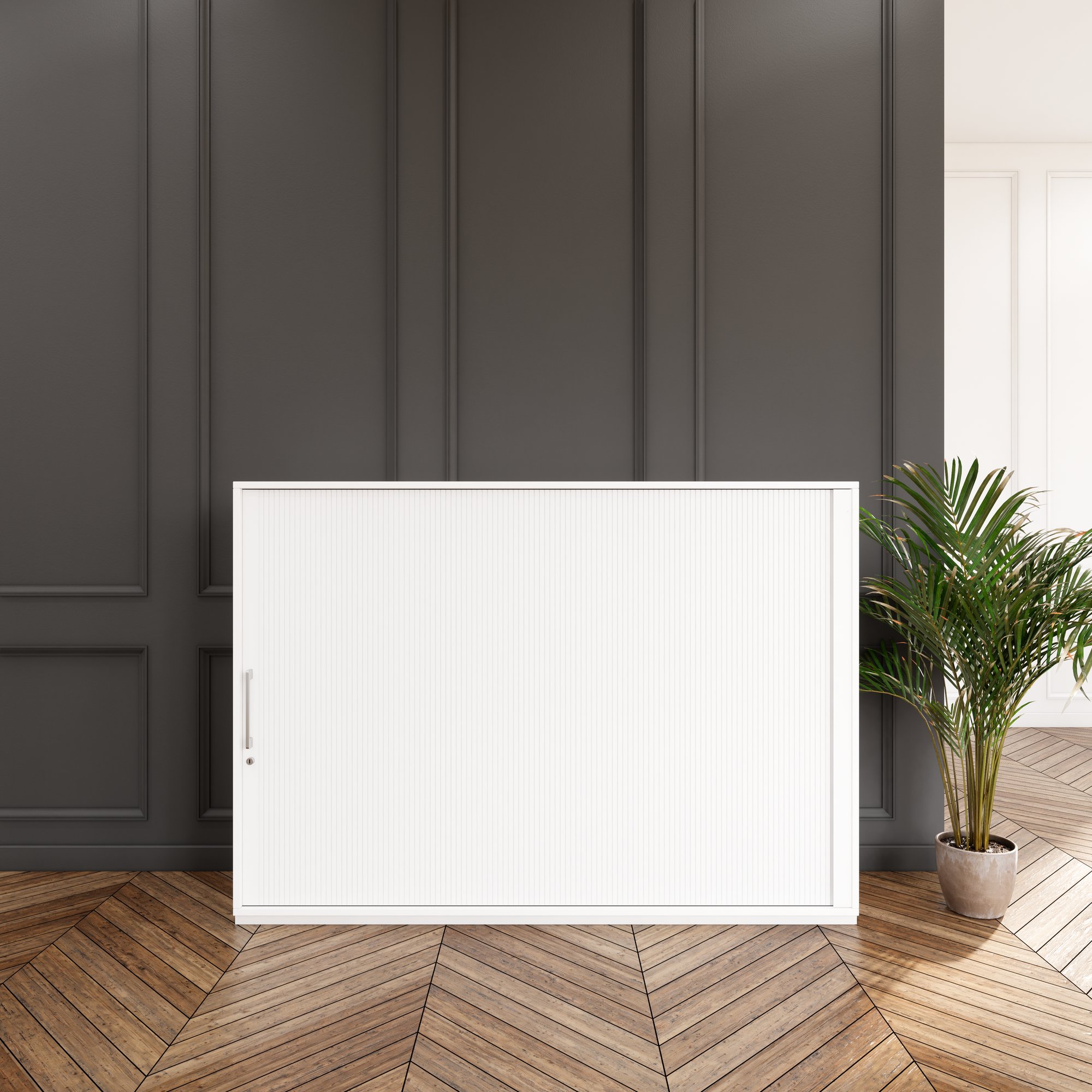 PRO Querrollladenschrank | 3 OH, 800 - 1600 x 1140 mm, verleimter Korpus, Weiß - 13 Main Image