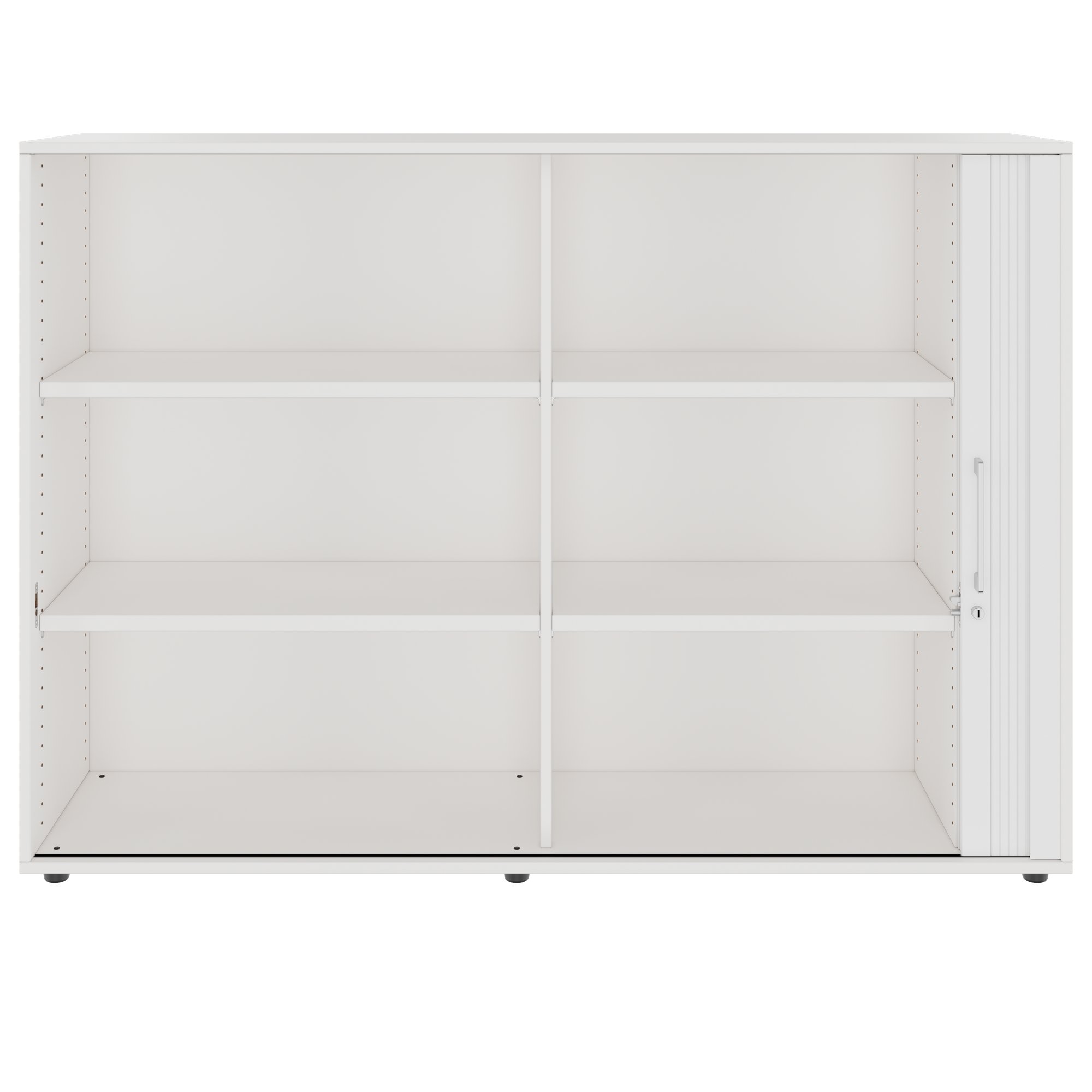 PRO Querrollladenschrank | 3 OH, 800 - 1600 x 1140 mm, verleimter Korpus, Weiß - 3 Main Image