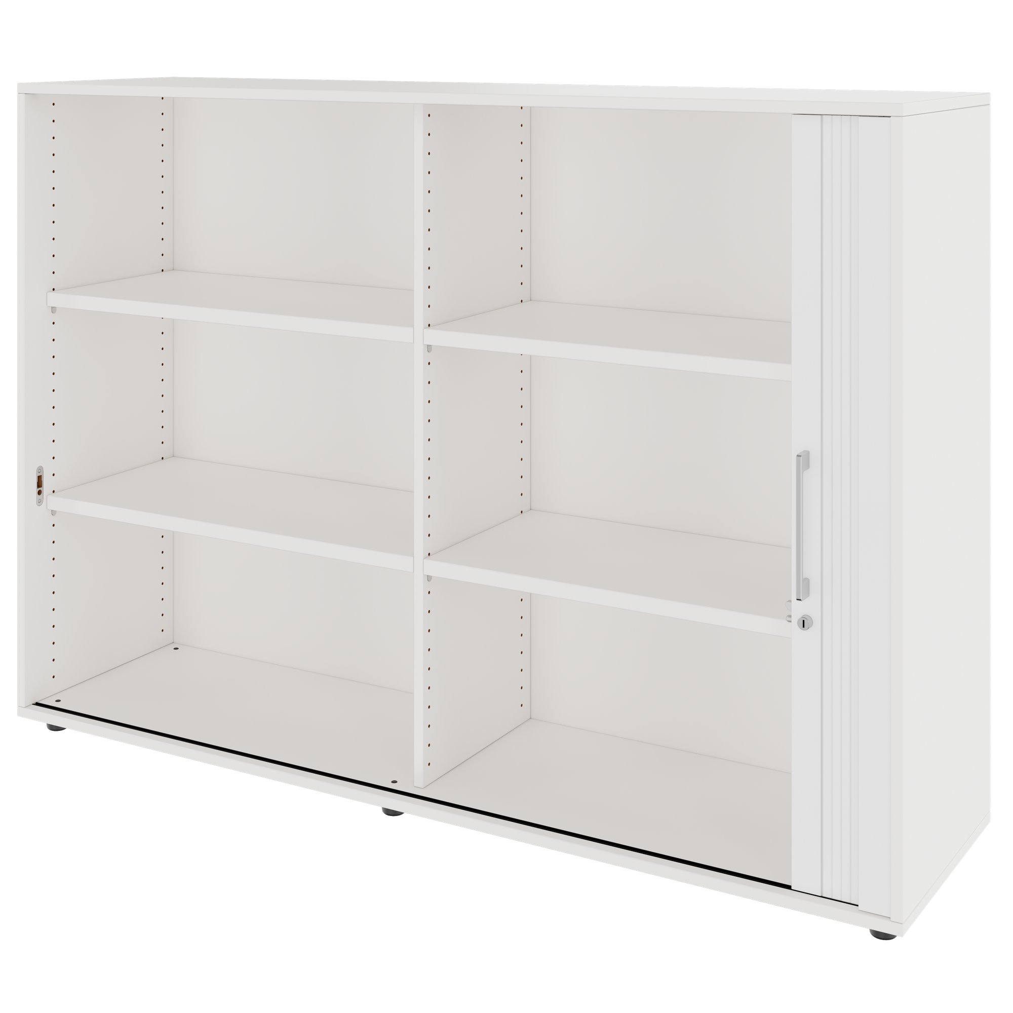 PRO Querrollladenschrank | 3 OH, 800 - 1600 x 1140 mm, verleimter Korpus, Weiß - 4 Main Image