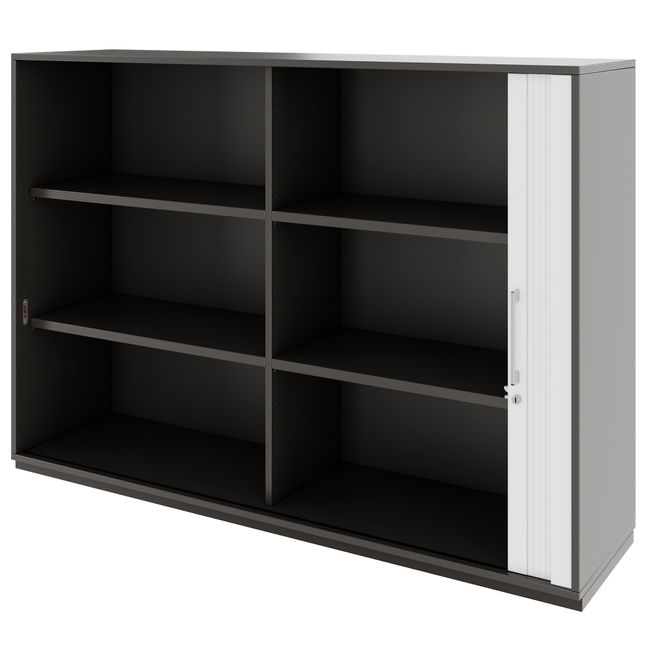 PRO Querrollladenschrank | 3 OH, 800 - 1600 x 1140 mm, verleimter Korpus, Graphit PRO Querrollladenschrank | 3 OH, 800 - 1600 x 1140 mm, verleimter Korpus, Graphit