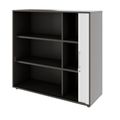 PRO Querrollladenschrank | 3 OH, 800 - 1600 x 1140 mm, verleimter Korpus, Graphit - 4 Thumbnail Image