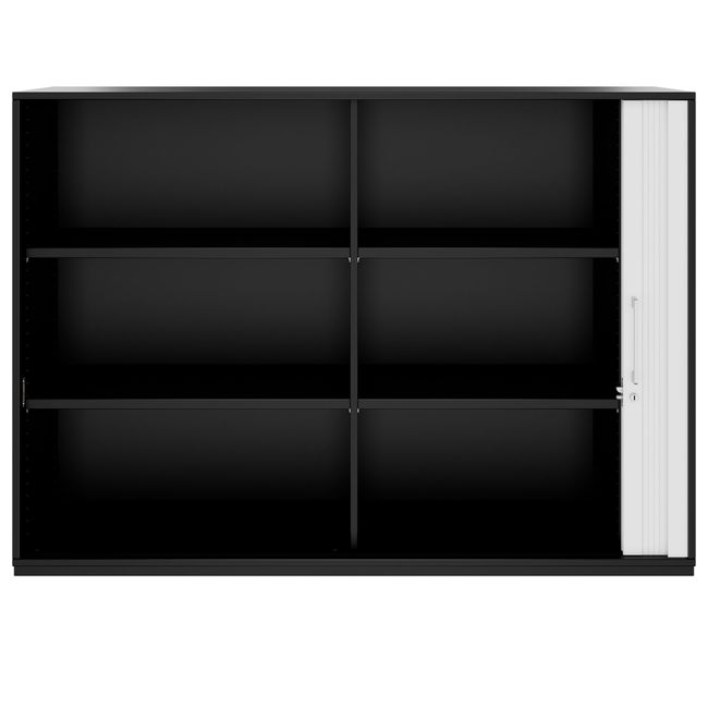 PRO Querrollladenschrank | 3 OH, 800 - 1600 x 1140 mm, verleimter Korpus, Schwarz PRO Querrollladenschrank | 3 OH, 800 - 1600 x 1140 mm, verleimter Korpus, Schwarz