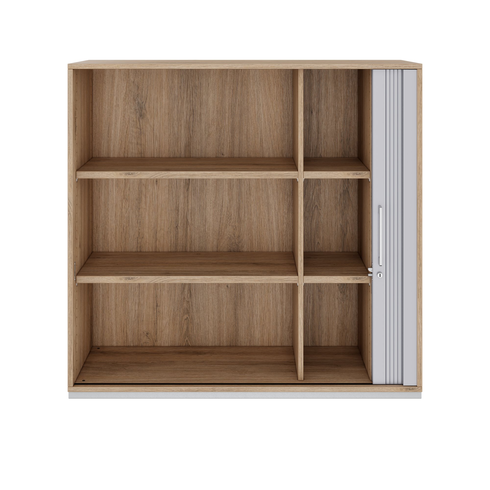 PRO Querrollladenschrank | 3 OH, 800 - 1600 x 1140 mm, verleimter Korpus, Natureiche - 3 Main Image