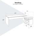 STRATEGO Chefschreibtisch | 2300 x 1720 mm, Integriertes Lowboard, Wildeiche - 10 Thumbnail Image