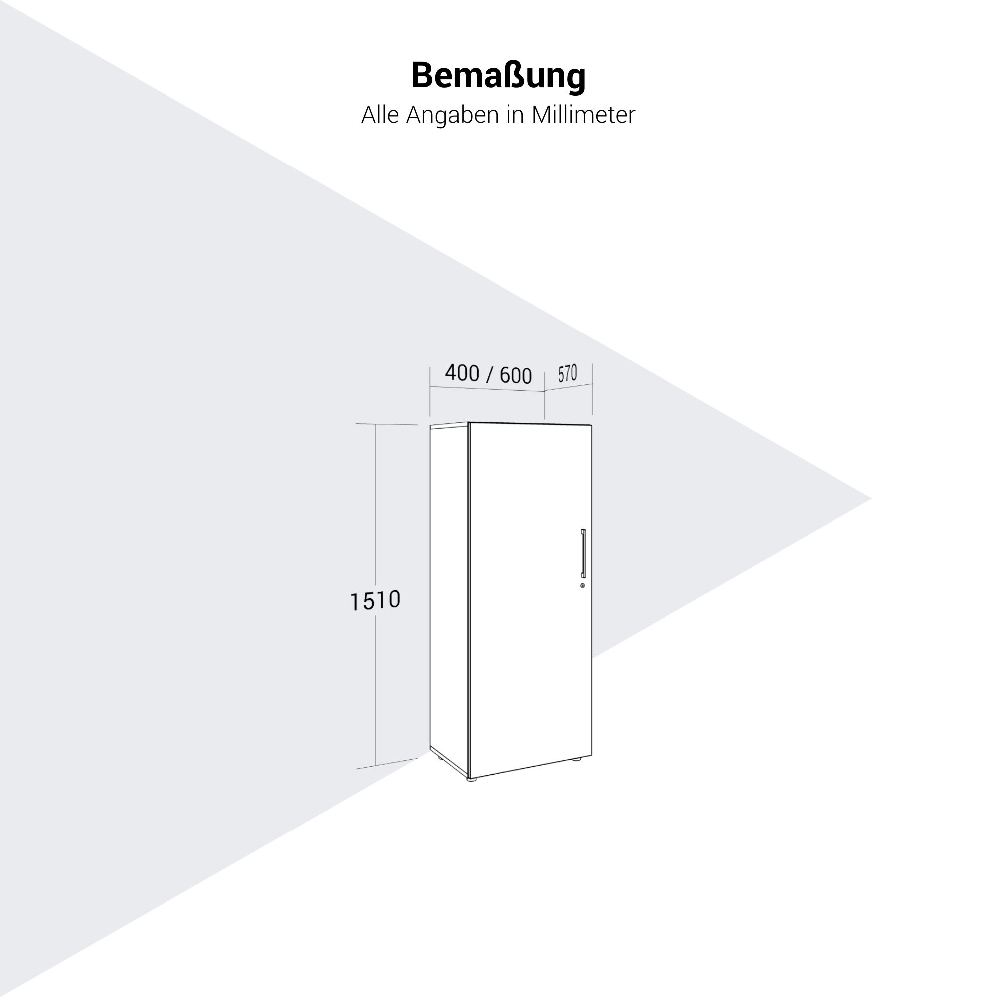 PRO Gabinetto di Cloakroom | 4 OH, 400 - 600 x 1510 mm, morbido, bianco - 13 Main Image
