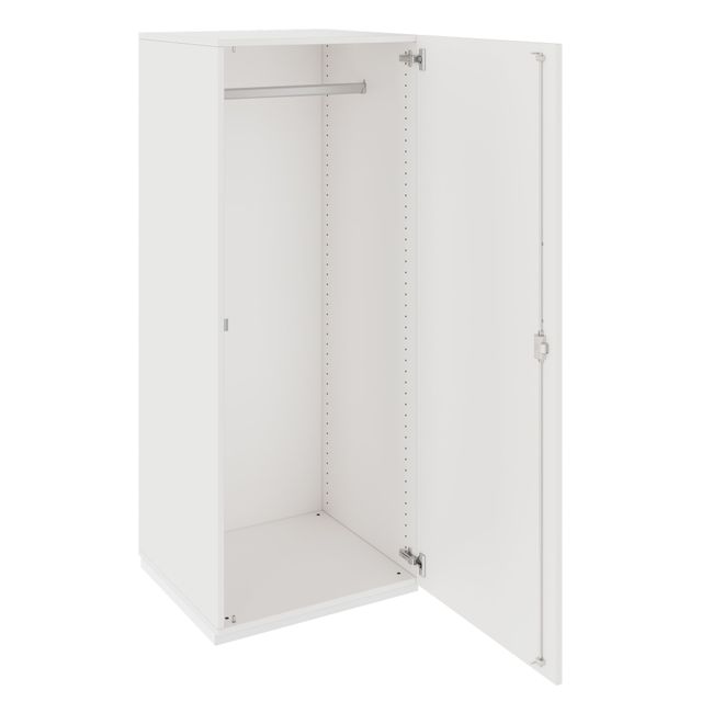 PRO Garderobenschrank | 4 OH, 400 - 600 x 1510 mm, Soft-Close, Weiß