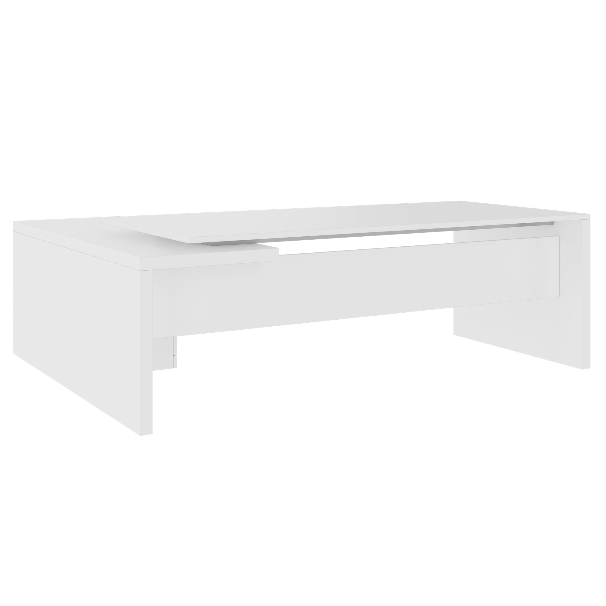 Stratego Chief Desk | 2300 x 1720 mm, basboard intégré, blanc - 5 Main Image