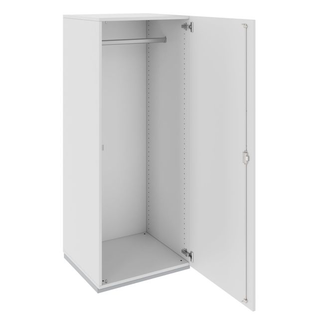 PRO Garderobenschrank | 4 OH, 400 - 600 x 1510 mm, Soft-Close, Grau