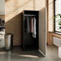 PRO Garderobenschrank | 4 OH, 400 - 600 x 1510 mm, Soft-Close, Graphit / Weiß