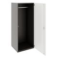 PRO Garderobenschrank | 4 OH, 400 - 600 x 1510 mm, Soft-Close, Graphit / Weiß