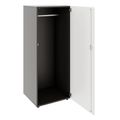 PRO Gabinetto di Cloakroom | 4 OH, 400 - 600 x 1510 mm, morbido -close, grafite / bianco - 4 Thumbnail Image