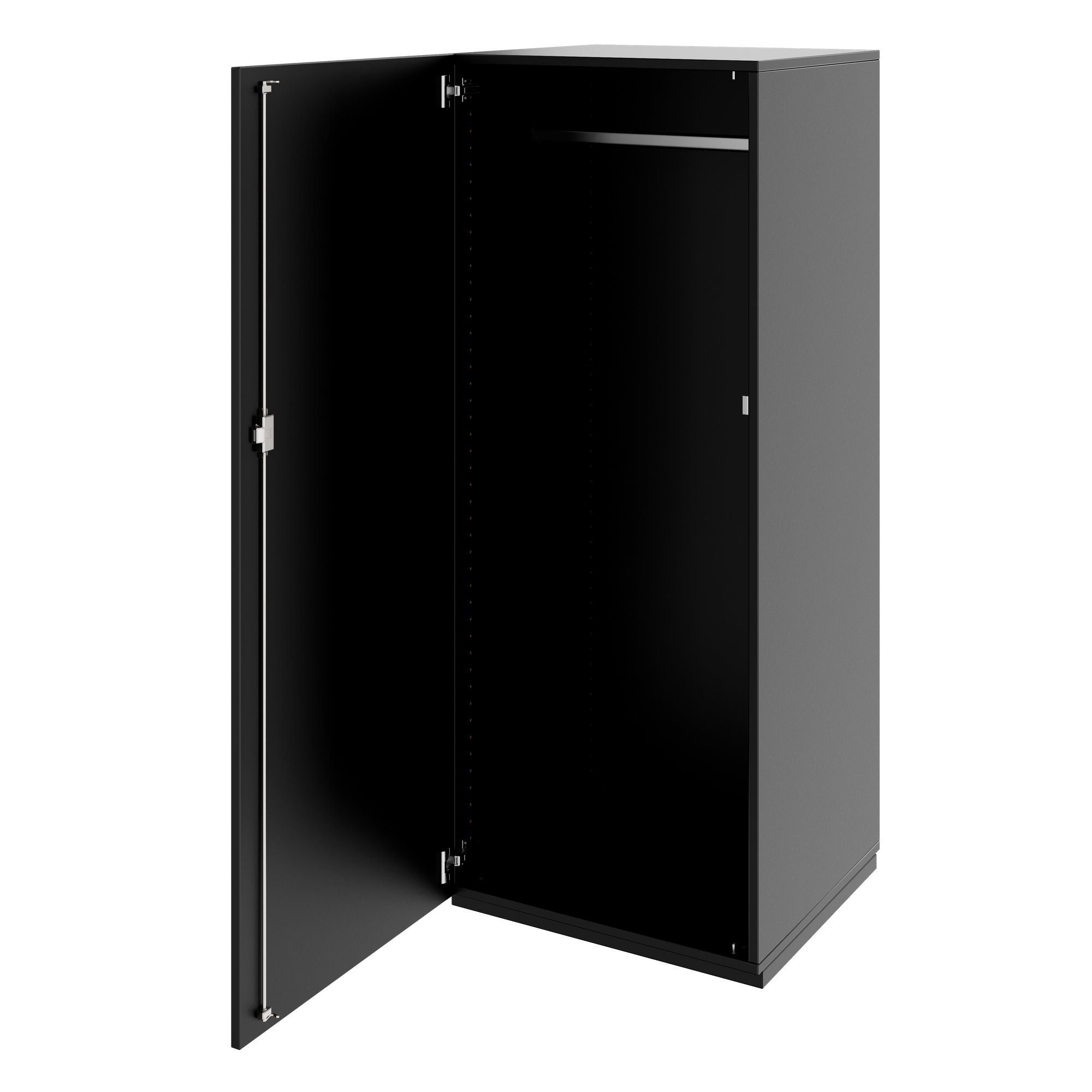 PRO Gabinetto di Cloakroom | 4 OH, 400 - 600 x 1510 mm, morbido, nero - 4 Main Image