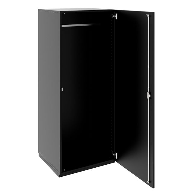 PRO Garderobenschrank | 4 OH, 400 - 600 x 1510 mm, Soft-Close, Schwarz