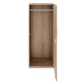 PRO Garderobenschrank | 4 OH, 400 - 600 x 1510 mm, Soft-Close, Natureiche