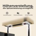 ART Chefschreibtisch mit Sideboard | 2130 x 1800 mm, elektrisch höhenverstellbar, Wildeiche