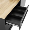 ART Chief Desk con sideboard | 2240 x 1800 mm, regolabile in altezza elettricamente, quercia selvatica - 14 Thumbnail Image
