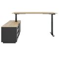 ART Chief Desk con sideboard | 2240 x 1800 mm, regolabile in altezza elettricamente, quercia selvatica - 7 Thumbnail Image
