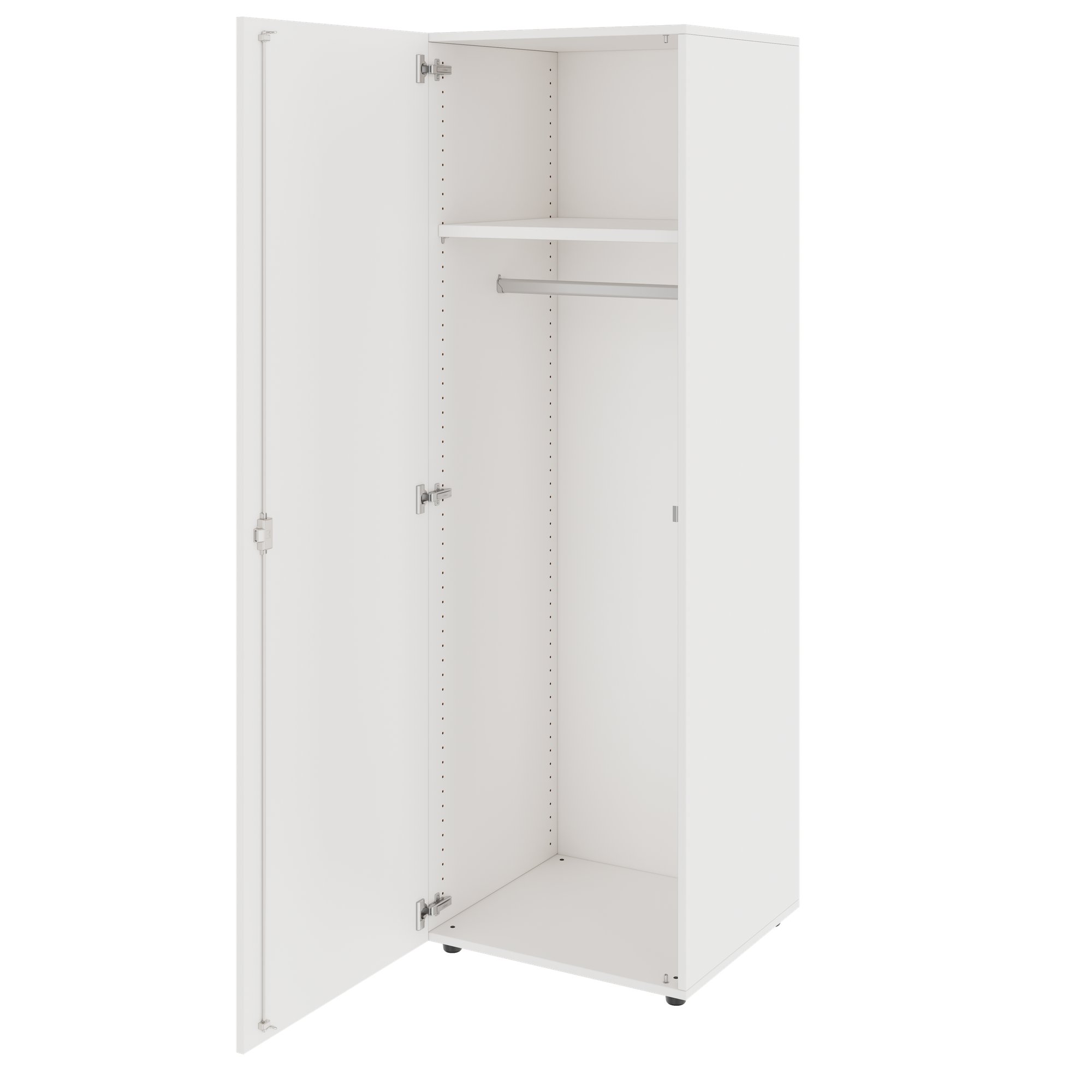 PRO Gabinetto di Cloakroom | 5 OH, 400 - 600 x 1880 mm, morbido, bianco - 4 Main Image